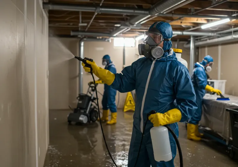 Basement Sanitization and Antimicrobial Treatment process in Hollister, MO