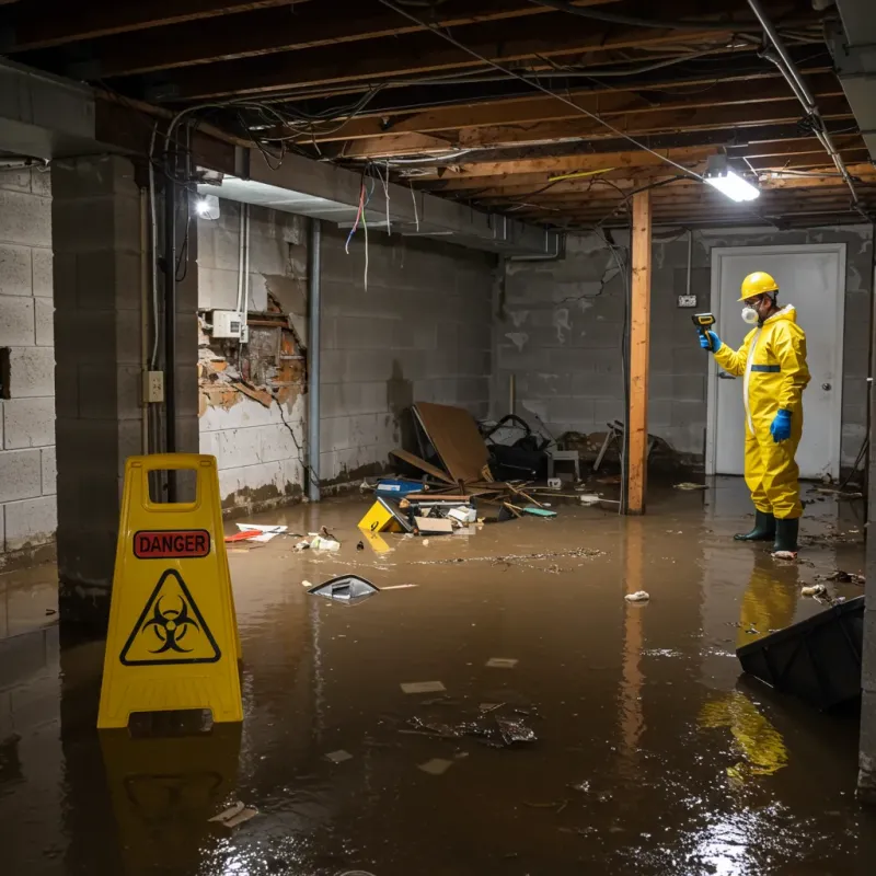 Flooded Basement Electrical Hazard in Hollister, MO Property